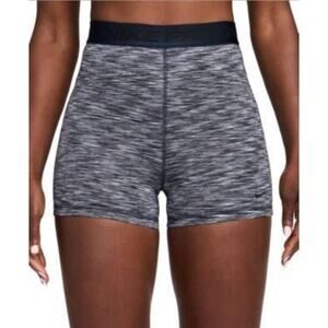 Nike Pro 3” Compression Shorts High Rise Women’s Large Blue Gray Dri-Fit